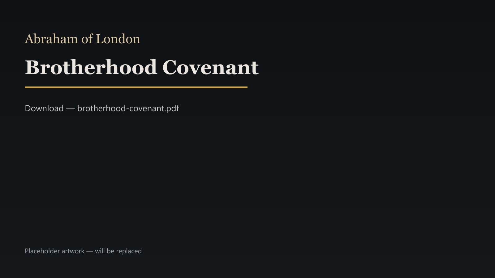 Brotherhood Covenant